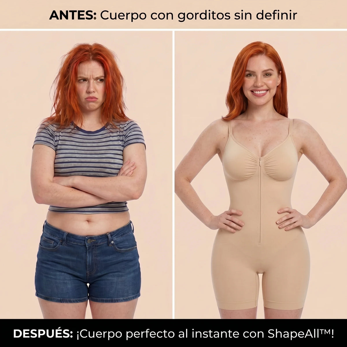 ShapeAll™ — Body Moldeador | Moldea figura completa + realza busto + Regalo incluido! 🎁